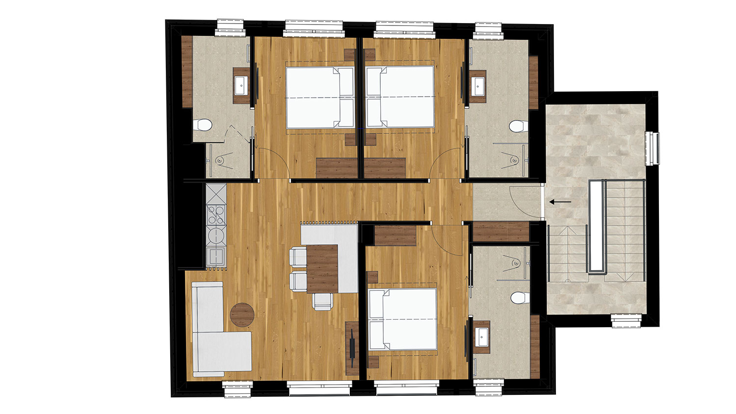 Grundriss Apartment „Patteriol“