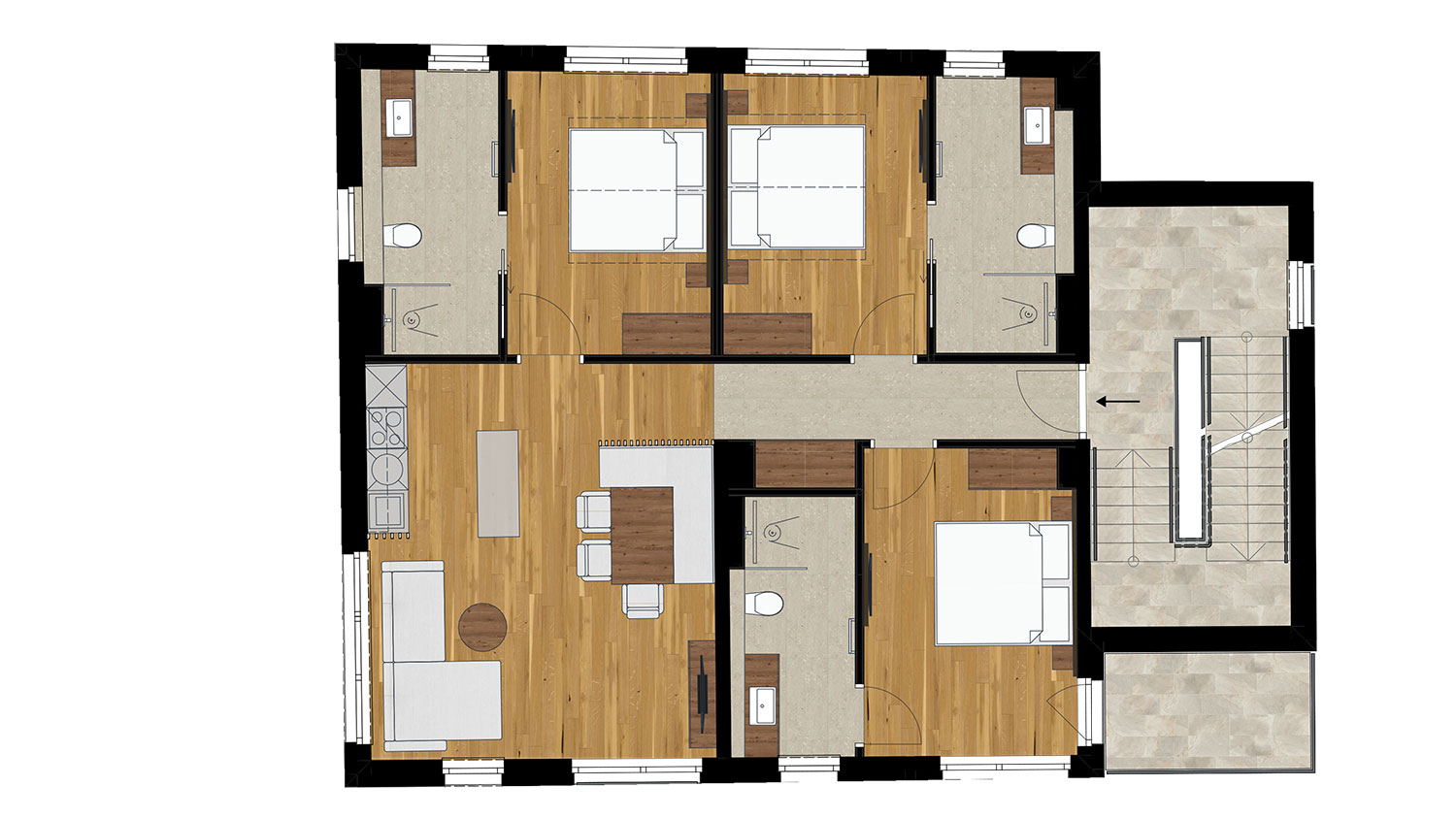 Grundriss Apartment „Seßladspitze“
